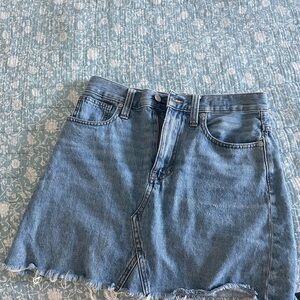 Madewell Blue A-line Mini Skirt Casual